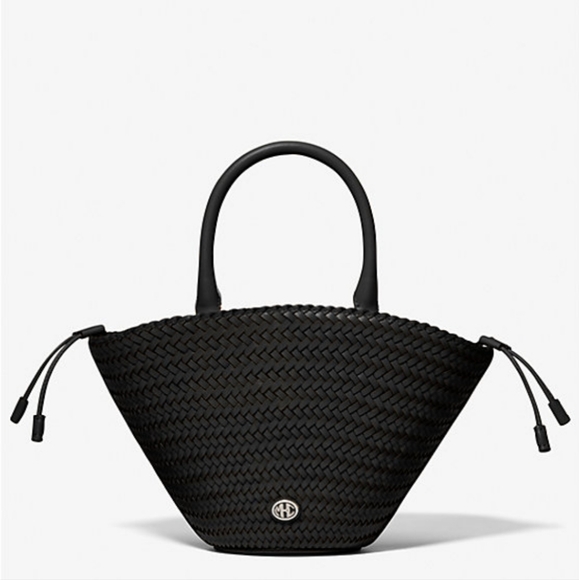 MICHAEL KORS COLLECTION Audrey Woven Leather Market Bag - Picture 4 of 10